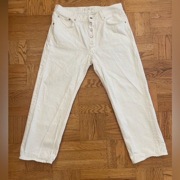 Mango Button Up Jeans, Off White, Women’s Size 10 - Picture 2 of 10